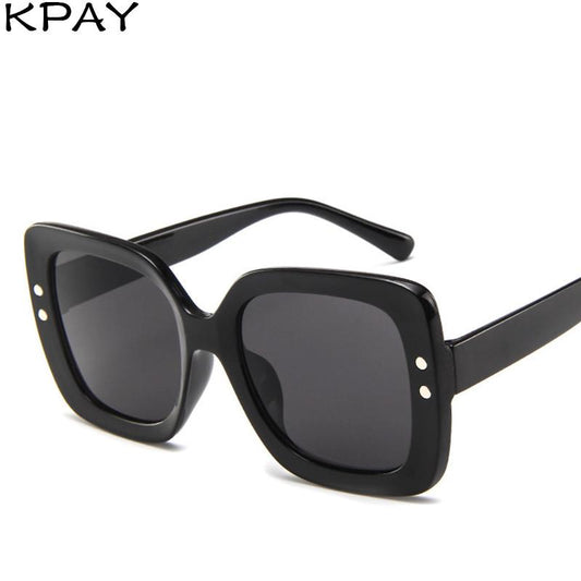 Oversized Sunglasses Women Luxury Transparent Gradient Sun Glasses Big Frame Vintage Eyewear UV400 G