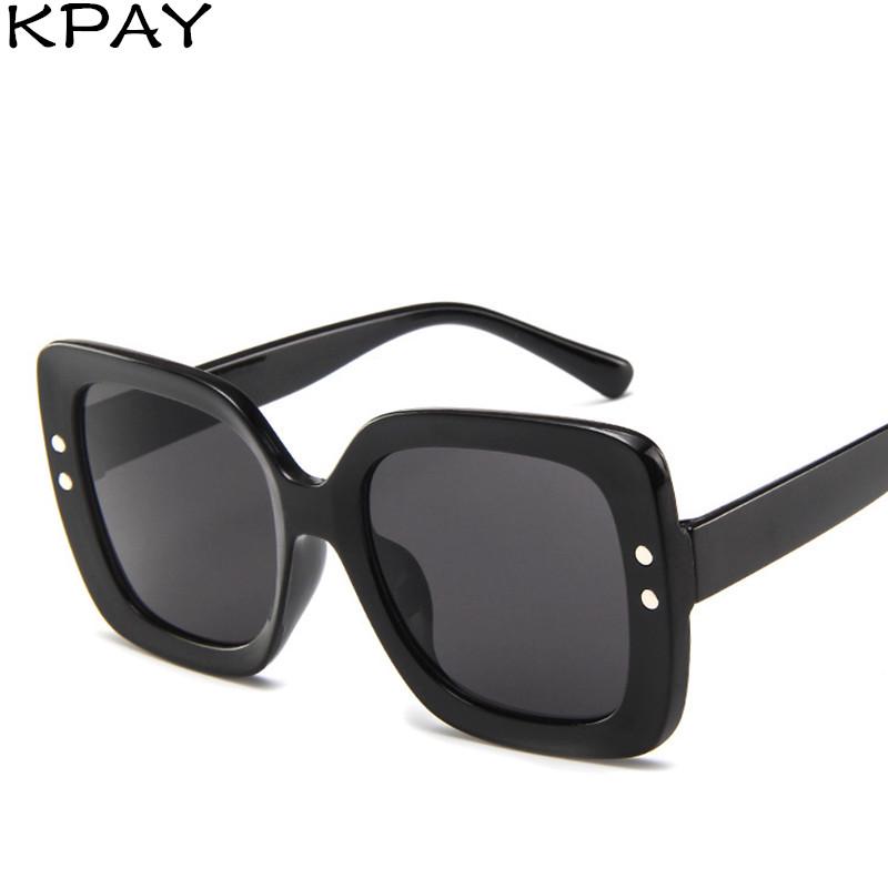 Oversized Sunglasses Women Luxury Transparent Gradient Sun Glasses Big Frame Vintage Eyewear UV400 G