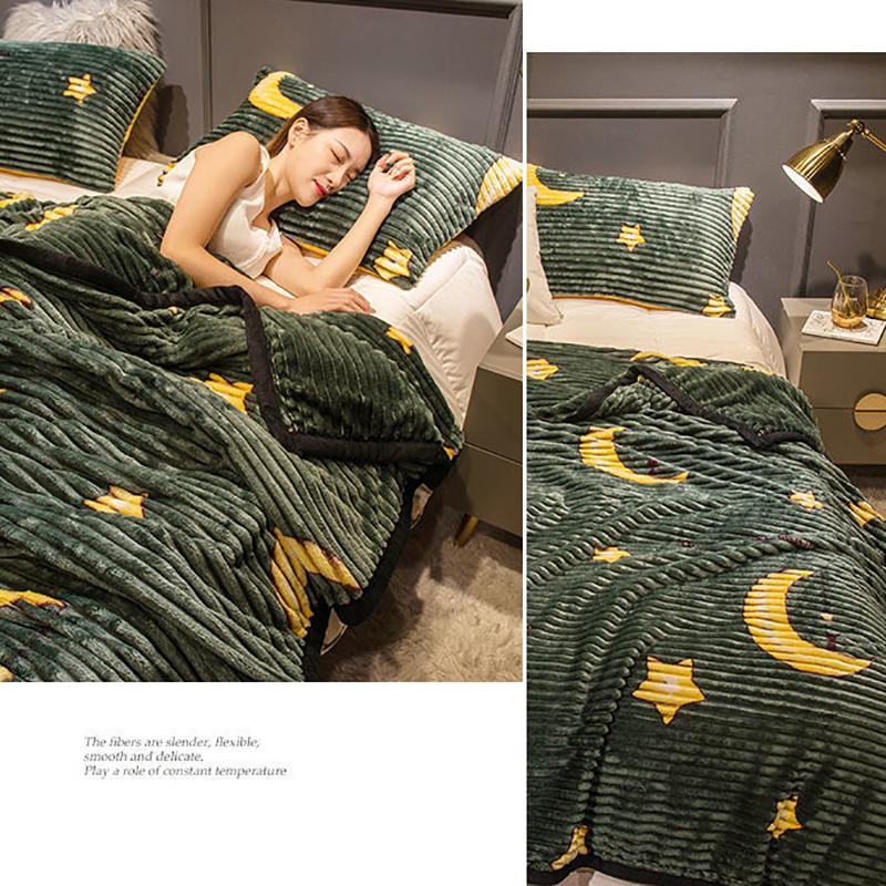 Double-sided Coral Fleece Thick Four Seasons Blanket Flannel Cover Blanket Crystal Fleece Bed Sheet Small Nap Blanket