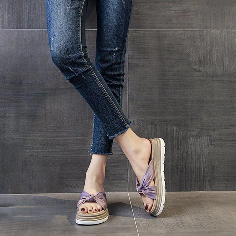 Thick-soled Slippers Women's Summer Wear Non-slip Slippers Increase Girls' Sandals and Slippers
