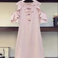 French Temperament Off-shoulder Round Neck Dress Sweet and Lovely Women's Mid-length Strapless Ruffle Dress Fabric Is Light and Breathable