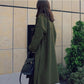 Autumn and Winter Woolen Coat Korean Fashion Woolen Coat Women's Thicker Plus Size Mid-length Over-the-knee Coat