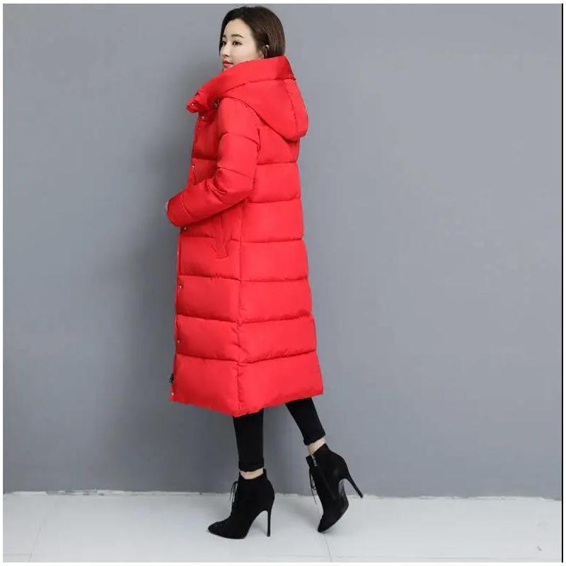 Autumn and Winter Down Coat Women's Mid-length Slim Plus Size Long Coat Cotton-padded Coat Women's Jacket