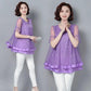 Large -size Women's Summer Short -sleeved T -shirt Mothers Dress Chiffon Shirt Women's Loose Bottom Shirt