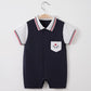 Full Moon One Hundred Days Baby Clothes Boy One Year Old Dress Baby Summer Dress Thin Short Sleeve Pure Cotton Gentleman One-piece