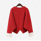 Autumn Winter Short Sweater Women Students Loose Back Split Hem Knitwear Thick Pullover Sweater Jumper