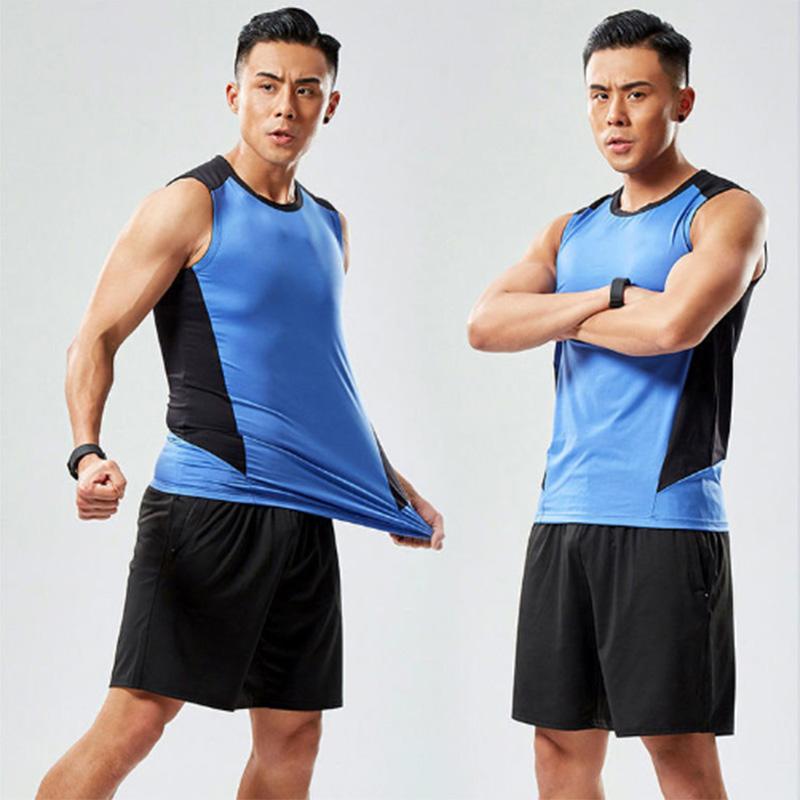 Fitness Clothes Men's Running Tight Quick-drying Clothes Large Size Gym Sportswear Sleeveless Vest Vest Summer Top