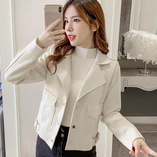 Autumn Casual Jacket Jacket Korean Fashion All-match Self-cultivation Age Reduction Short Coat Jacket Women
