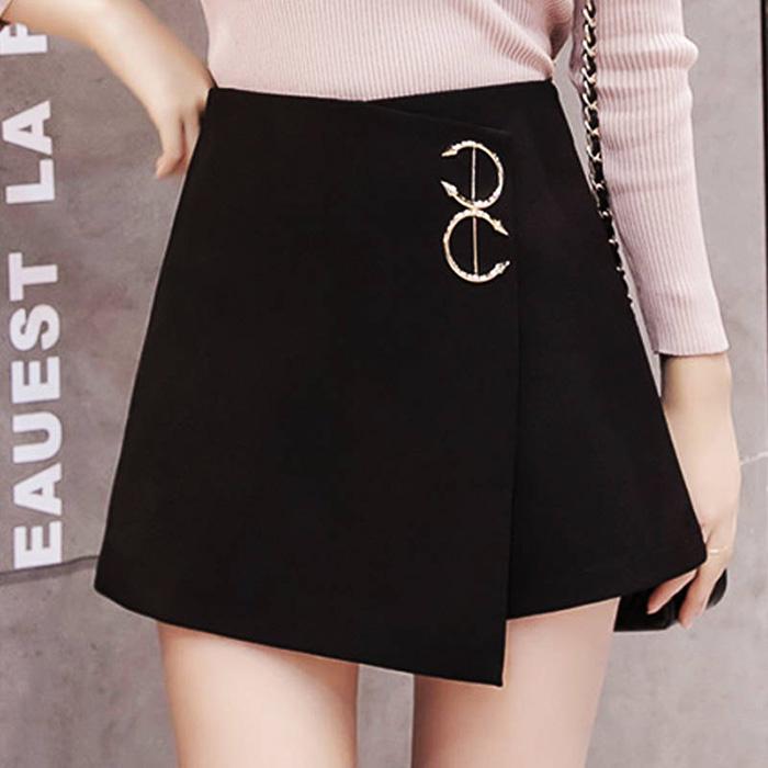 Women High Waist Irregular Skirt Anti-light Office Lady Slim A-line Skirts Bag Hip Skirt