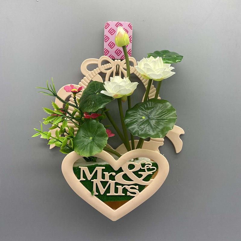Flower Basket Simple Wall Hanging PieceWall Hanging Simulation Flower Set Silk Flower Artificial Flower Home Small Decorations Living Room Bedroom