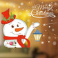 Christmas decoration snowman wall stickers shop door  window glass stickers PVC