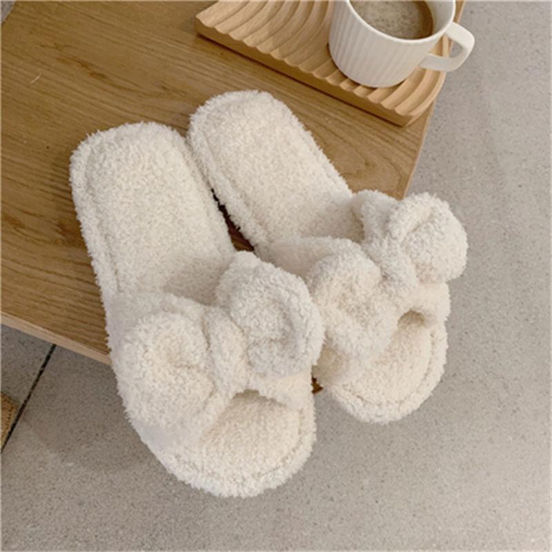 Cute Cotton Slippers Warm Autumn and Winter Flat Shoes Indoor Non-slip Cotton Shoes Soft Shoes