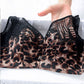 Bra Plus Size Women Gathered Sexy Bralette Wire Free Seamless Push Up Sexy Lingerie Solid Color Leopard Thin Section Underwear