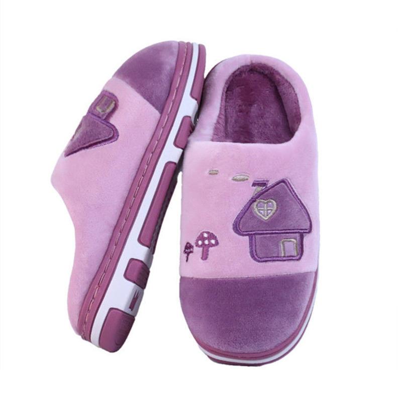 Household Non-slip Plus Velvet Warm Cotton Slippers Winter Ladies' Home Cotton Shoes