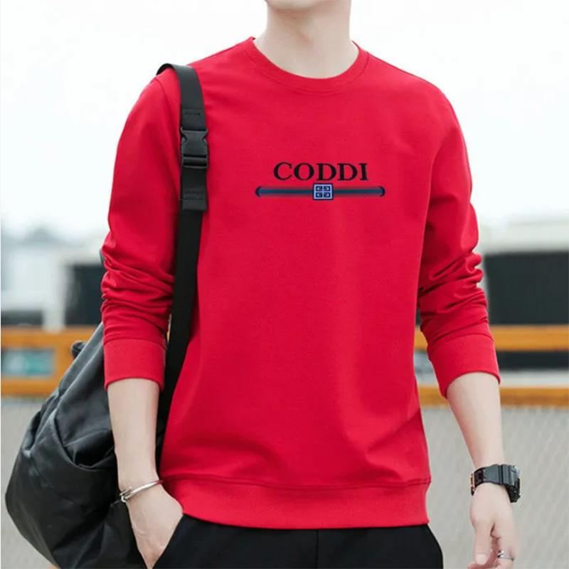 Autumn Sweater Men's Sweatshirts Large Size Long-sleeved Plus Velvet Round Neck Trendy Pullover Loose Bottoming Top