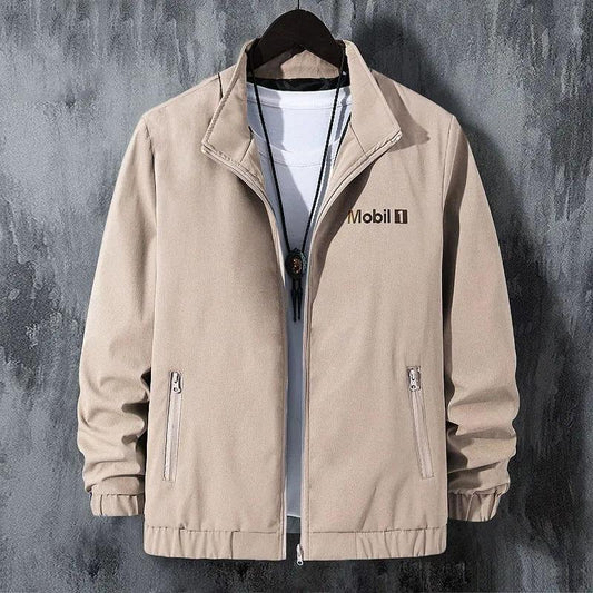 Men's Spring and Autumn Jacket Zipper Stand Collar Jacket Youth Casual Slim Trend Solid Color Sportwear High Quality Coat