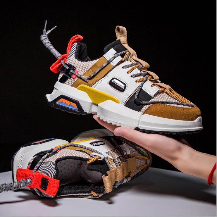 Male Lace-up Running Shoes Fashion Air Cushion Sports Shoe Popular Sneakers for Mens Size