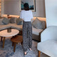 Chiffon Harem Pants Female Ins Tide Summer Letter Pattern Casual Pants Loose and Thin Trousers