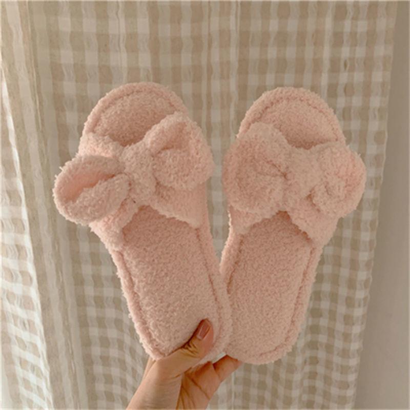 Cute Cotton Slippers Warm Autumn and Winter Flat Shoes Indoor Non-slip Cotton Shoes Soft Shoes