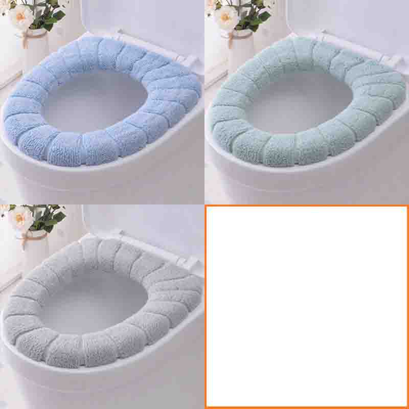 3pc Universal Toilet Seat Velvet Coral Toilet Cover Winter Toilet Cushion Cover Household Closestool Mat Seat Case Lid Cover