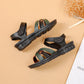 Sandals and Slippers Women Flat Slippers Summer Outdoor Wear Soft Bottom Non-slip Slope with Old Middle-aged Sandals Women