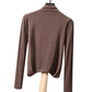 Spring New Women's Half Turtleneck Bottoming Shirt with A Slim Plus Size Top