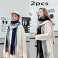 2pcs  Wild Shawl scarf Long section scarf Birthday present Winter warm scarf Christmas gift Woman