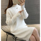 Half High Neck Mid-length Sweater Loose Thick Knit Bottoming Shirt Fashion Casual Dress