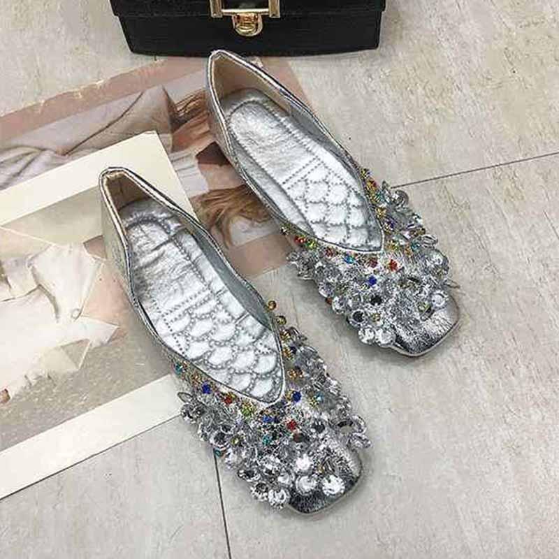 Plus Size 35-40 Summer Women Outdoor Shallow Mouth Flat Bohemian Beach Wear-resistant Non-slip Office Lady Lace PU Leather Shoes