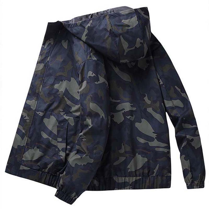 Spring and Autumn Men's Coat Trend Casual Jacket Men's Camouflage Print Sports Jacket