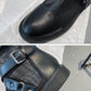 Women's Soft Leather and Mesh Martin Boots Summer Sandals All-match Back Zipper Flat Ankle Boots