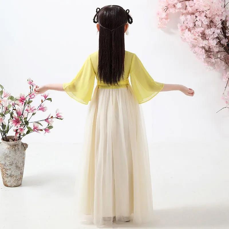 Girls' Hanfu Dress Summer Dress Children's Chinese Style Improved Underwear Ancient Costume Western Style Princess Skirt