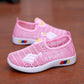 Children's Summer Light Shoes Big Boys and Girls Anti-slip Mesh Casual Shoes Soft Sole Flat Hollow Out Sport Shoes