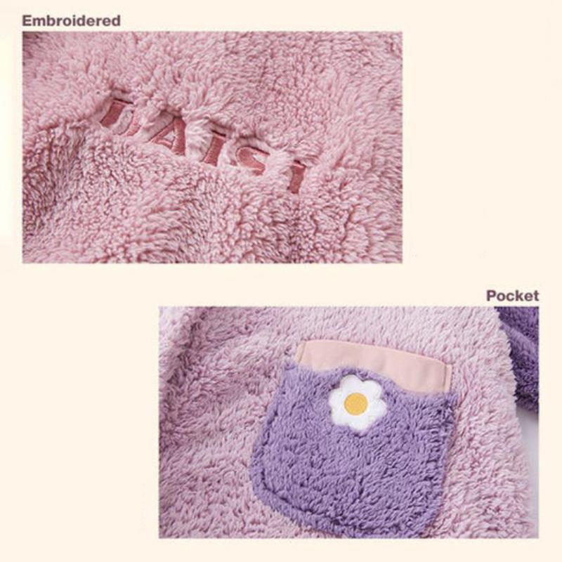 Princess Styling Ladies Home Clothes Winter Cashmere Warm Pajamas Quick-drying Bathrobe Robe Coat Long
