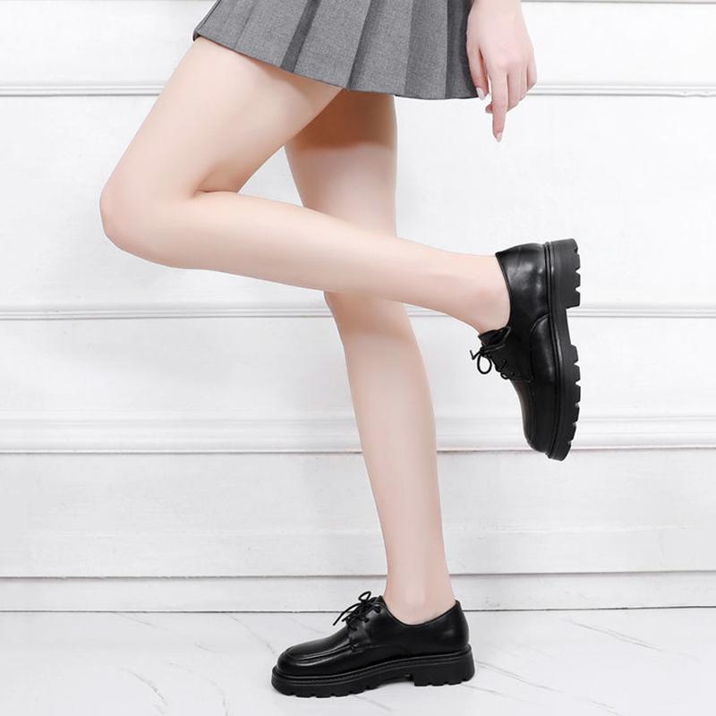 Non-slip Work Shoes Ladies Black Leather Shoes Comfortable and Soft Restaurant Kitchen Middle-aged Mother Shoes Single Shoes Flat