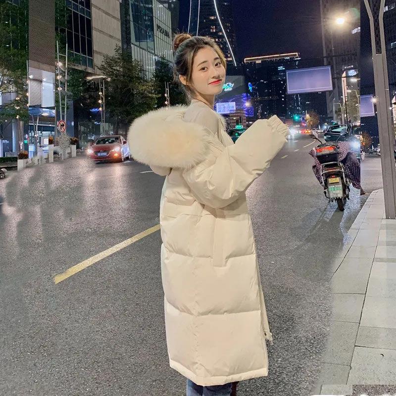 Plus Size Down Padded Jacket Women's Winter Mid-length Korean Style Cotton-padded Jacket Loose Padded Jacket
