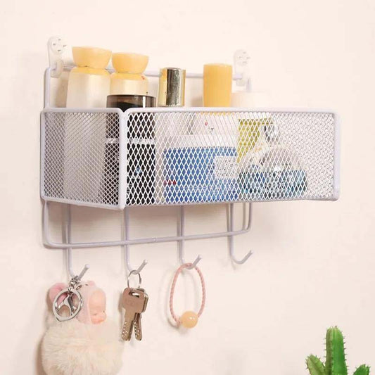 Bathroom Wall Storage Rack Organizer Stick Type Shower Shelf Basket Bathroom Shampoo Holder Storage