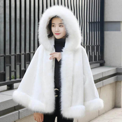 Plush Jacket Women's Lamb Cashmere Short Section Plus Cotton Thickening Slim Slimming Fur Shawl