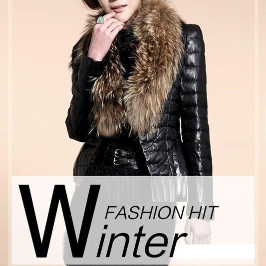 Faux Fur Jacket Short Fox Fur Fur All-in-one Women's Leather Jacket Plus Cotton To Keep Warm Slim Fur Short Jacket