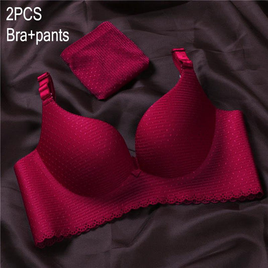 Bra Set For Women Underwear Push Up Solid Color Seamless Lingerie Set Bra And Panty Set Intimates