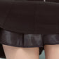 Pofulove Women High-waist Thin Chiffon Skirt Anti-light Student Mini A-line Skirts Puff Skirt