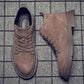 Autumn Winter Martin Boots Men's Plush Warm Cotton Boots Men's Leather Cotton Casual Snow Boots