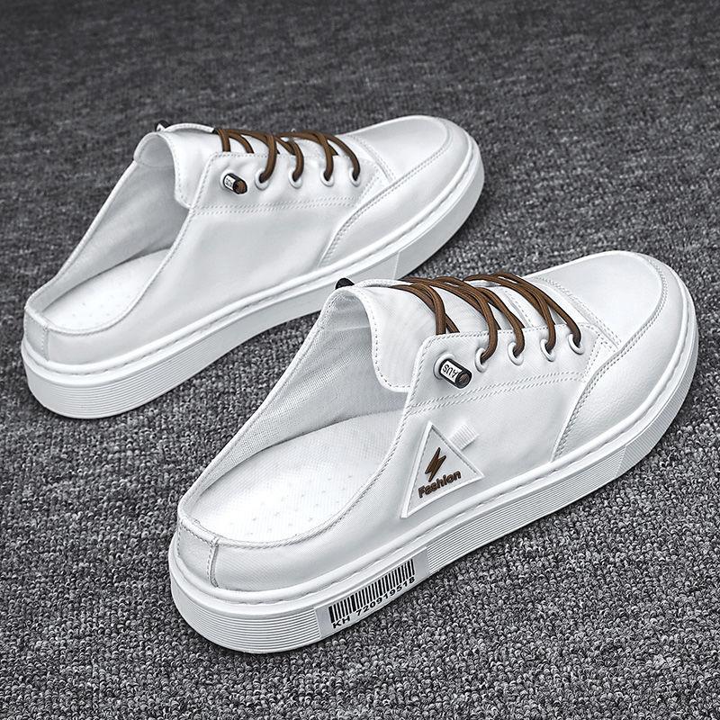 Semi-trailer Canvas Shoes Men's Summer Casual All-match Lazy Non-heel Slippers