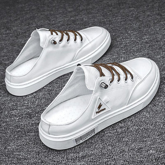 Semi-trailer Canvas Shoes Men's Summer Casual All-match Lazy Non-heel Slippers