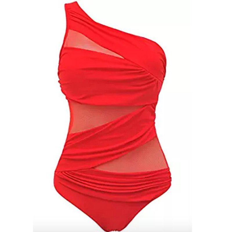 One Shoulder Swimsuit 2019 Mujer One Piece Swimwear Monokini Women 'S Swimming Suit Bnadage Bodysuit