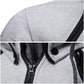 Zipper Men's Top Spring and Autumn Casual Fleece Coat Bomber Jacket Scarf Collar Fashion Hooded Men's Clothing Slim Hoodie