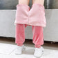 Girls' Pants 2021 Autumn Winter Plus Velvet Thick Casual Pants Big Children's Sports Pants Wear One Velvet To Keep Warm