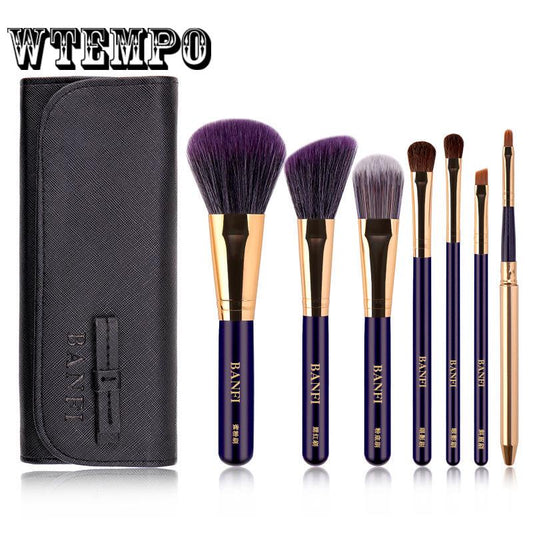 7 Pcs Pattern Makeup Brush Set Women Eye Eyeshadow Brushes Cosmetic Kit Make Up Tool Accessories