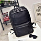 New Backpack Genuine Leather Shoulder Zipper Pocket Business Travel Mochila Escolar