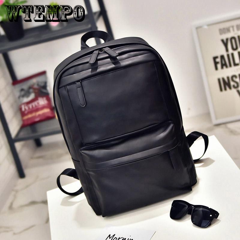 New PU Leather Backpack Men Travel Backpack Fashion Casual Shoulder Bag for Men travel backpack